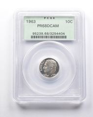 PR68 DCAM 1963 ルーズベルト ダイム PCGS OGH 