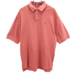 ポロバイラルフローレン 90s USA製 半袖 ポロシャツ L レンガ系 Polo by Ralph Lauren オールド メンズ