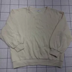 ◇ ⊇ SHIPS シップス ニット 長袖 トレーナー サイズF ホワイト系 メンズ E  【1509100032465】