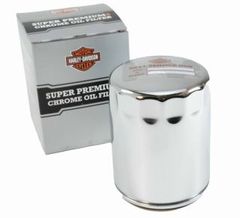 ハーレーM8用 ロングオイルフィルター スーパープレミアム5　クローム