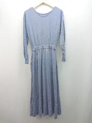 ◇ sonny label カジュアル ウエストゴム ポケット有 コットン 長袖 ロング丈 ワンピース サイズFREE ブルー レディース E 【1309040073821】