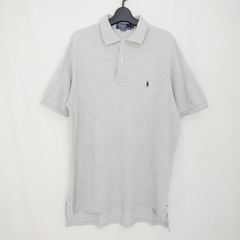 Polo Ralph Lauren ポロ ラルフローレン コットン 半袖ポロシャツ USA製 GRAY M