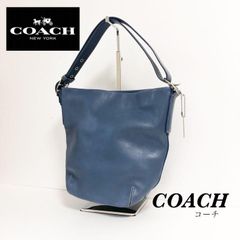 匿名配送✨COACH レザー ショルダーバッグ ブルー 商品番号4