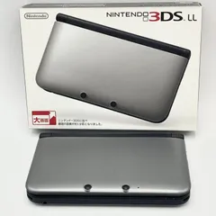 美品 ニンテンドー NINTENDO 3DSLL SPR-001 シルバー 本体／箱／逆転裁判123ソフト／SDカード4GB