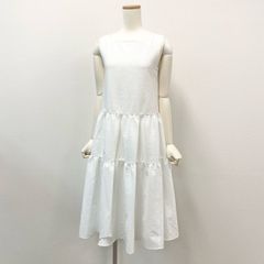 美品　ルネ　ワンピース ルネ 6446110 ワンピース 36 グレー フリル袖 フラワージップ