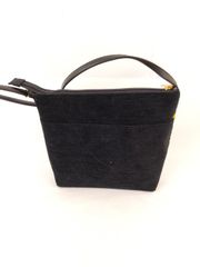 未使用室内保管品 Enjeau シュニール織 ショルダーバッグ ハンドタオルセット 黒 パフィ 花柄 アーンジョー