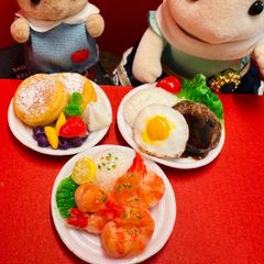 491ハワイアンメニュー⭐️ミニチュアフード　ドールハウス　リカちゃん　シルバニア　樹脂粘土　ねんどろいど　ブライス　フィギュア　ミニチュア　フェイクフード