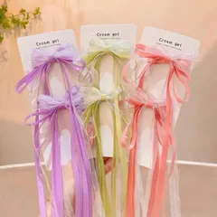 ✨人気商品✨ キッズ リボンクリップ シースルー ヘアクリップ ヘアピン 子供用シュシュ かわいい 子ども用ヘアーアクセサリー オシャレ ヘアーアクセサリー