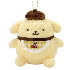 サンリオ　ポムポムプリン　さくらんぼチェック　マスコットぬいぐるみ　208330-25　ナカジマコーポレーション