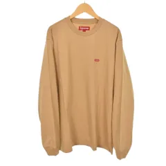 シュプリーム SUPREME 24FW Small Box L/S Tee スモールボックスロゴ ロングスリーブTシャツ カットソー 長袖 S ベージュ