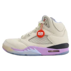 NIKE (ナイキ) ×DJ Khaled AIR JORDAN 5 RETRO SP 'Sail' ×DJキャレド エアジョーダン5 レトロ SP セイル ハイカットスニーカー ホワイト/パープル US9/27cm DV4982-175
