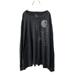 Carhartt 長袖 プリントTシャツ 2XL チャコールグレー カーハート ビッグサイズ ロンT ロングTシャツ 古着卸 アメリカ仕入 a705-5106