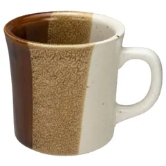 新品 美濃焼 マグカップ 約9cm 三彩 茶 日本製 132-1616