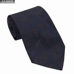 ヴィヴィアンネクタイ ヴィヴィアンウエストウッド Vivienne Westwood メンズ ネクタイ AW2024モデル 8.5cm オーヴ柄 DARK-BLUE 誕生日 プレゼント ギフト