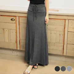 スカート レディース 韓国 ロング ロングスカート Aライン 夏 春 ロング丈 カジュアル フィット スリット シンプル おしゃれ かわいい グレー ブラック 黒