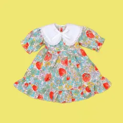 【新品】ドールアクセサリー 22cm用 つけ襟付きワンピース(グリーン) 「Blythe-ブライス-」 Dear Darling fashion for dolls