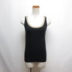 ビス ViS タンクトップ ノースリーブ カットソー M 黒 ブラックのサムネイル