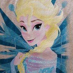 ディズニー　アナと雪の女王　エルサ　プリントTシャツ　キッズXL（レディースS～M相当）