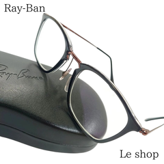 【度入り】Ray-Ban レイバン RB7164 5882 メガネフレーム 50□20 150 ブラック ユニセックス ケース付 中古