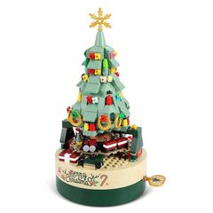 ロボットプラザ(ROBOT PLAZA) ブロックおもちゃ オルゴール 360ピース 子供 知育玩具 誕生日プレゼント (クリスマスツリー)