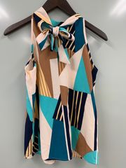 【SHEIN】ノースリーブシャツ　柄付き　XSサイズ
