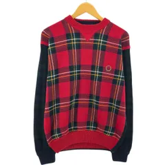古着 90年代~ トミーヒルフィガー TOMMY HILFIGER チェック柄 コットンニットセーター メンズM相当/eaa434574
