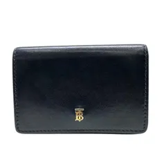 BURBERRY バーバリー 財布 三つ折り財布 TBロゴ コンパクトウォレット レザー ブラック 黒