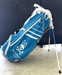 【中古品】サイコバニー Psycho Bunny キャディバッグ PBMG8SC3　ブルー ゴルフ スタンド
