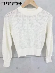 ◇ N. NATURAL BEAUTY BASIC 透かし編み ニット 長袖 セーター サイズM アイボリー レディース 【中古】 【1102090014444】