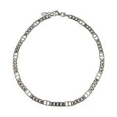 ☆E4685 クリスチャンディオール ネックレス CD Icon チェーンリンク N1574HOMMT_D000 ロゴ シルバー CHRISTIAN DIOR