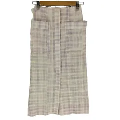 ジャックムス JACQUEMUS LE COUP DE SOLEIL フランス製 フロントボタン デザイン チェック柄 スカート レディース FR：36 