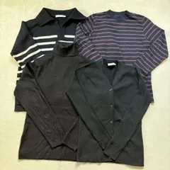 【まとめ売り】AMERICAN HOLIC アメリカンホリック 4点セット レディース Mサイズ トップス ボーダー タートルネック リブニット カーディガン カジュアル シンプル マニッシュ