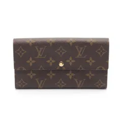 ルイ・ヴィトン LOUIS VUITTON 二つ折り長財布 ポシェット ポルトモネ クレディ M61725 PVCコーティングキャンバス レザー ポシェット・ポルトモネクレディ レディース
