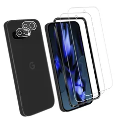 液晶 2*カメラフィルム ガラス 超薄型 Google Google Pixel 9A 保護フィルム 9A Google Pixel 9A Pixel 日本旭硝子素材AGC 高透過率 【ガイド枠付き】2*強化ガラス 硬度9H 気泡防止 飛散防止Pixel ガラ