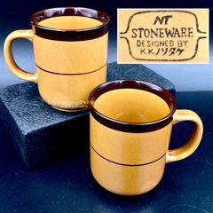 MZ651) NT Stoneware マグカップ 2点 ペア 現状品