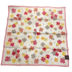 CELINE セリーヌ クローバー ハンカチ ピンク 1