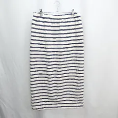 ◇ ⊂ journal standard luxe ボーダー柄 ロング タイト スカート サイズ表記なし アイボリー ネイビー レディース E  【1411280012482】