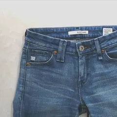 something EDWIN 　デニムジーンズ　ダメージ加工　スキニー　サイズXXS　日本製