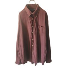 TOMMY HILFIGER トミーヒルフィガー チェック柄長袖ボタンダウンシャツ メンズ XLサイズ ワインレッド グリーン