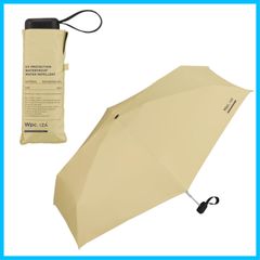 【人気商品】小さい おしゃれ 53cm 折りたたみ傘 シンプル 男性 イーザ レディース メンズ 日傘 [遮光率100%・UVカット率100%・UPF50＋・遮熱] 無地 ベージュ 男の晴雨兼用傘【コンパクト】COMPACT ZA003-911-102 IZA