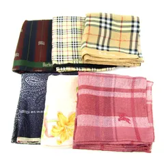バーバリー ハンカチ 6点セット ノバチェック等 ブランド まとめて 大量 小物 レディース BURBERRY 【中古】