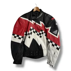 TEKNIC テクニーク ヴィンテージ レザーライディング ジャケット 中綿ライナー付き チェッカー柄 バイク装備 ライダース アウター ツーリング バイカー バイク レーシングスーツ メンズ マルチカラー 秋 久喜倉庫店 K547Y