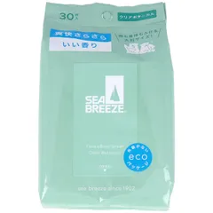 SEABREEZE(シーブリーズ) フェイス＆ボディアイスシート N クリアボタニカル 顔も身体もふける大判サイズ 入数：1パック(30枚入)のサムネイル