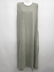 ◇ ⊂ B:MING by BEAMS ユーズド加工 カットソー ノースリーブ ロング丈 ワンピース サイズS カーキ レディース P  【1409250000423】