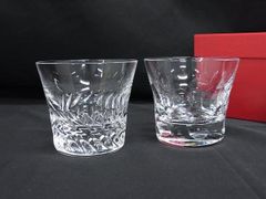 新品】バカラ パルメ ロックグラス ペアセット 箱付 孔雀柄 鳥柄