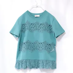 レッドヴァレンティノ RED VALENTINO 透かしレースデザイン 半袖ニット トップス 洗える /240626008