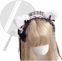 MORY TRADE morytrade カチューシャ ヘッドドレス 髪飾り レディース コスプレ リボン ゴスロリ ねこみみ ロリータ 猫(黒)