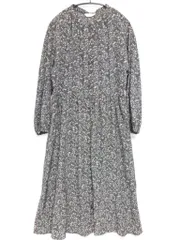 Samansa Mos2 blue　サマンサモスモスブルー　ワンピース　ブラウスワンピ　小花柄　柄物　送料込み　F　969340