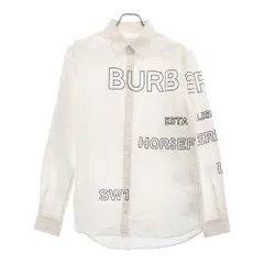 BURBERRY LONDON (バーバリーロンドン) 21SS ホースプリント ロングスリーブ長袖シャツ ホワイト 8036768のサムネイル