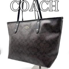 COACH コーチ F58292 シグネチャー トートバッグ ブラック ブラウン Y2K / COACH F58292 Signature Tote Bag Black Brown Leather Shoulder Y2K Vintage